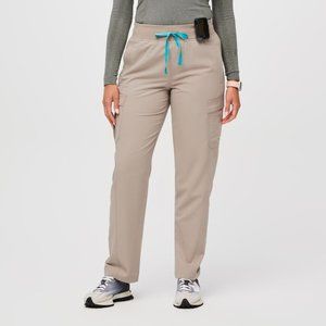 FIGS High Waisted Ukwala Tapered Cargo Scrub Pants COLOR  Boulder Size S.